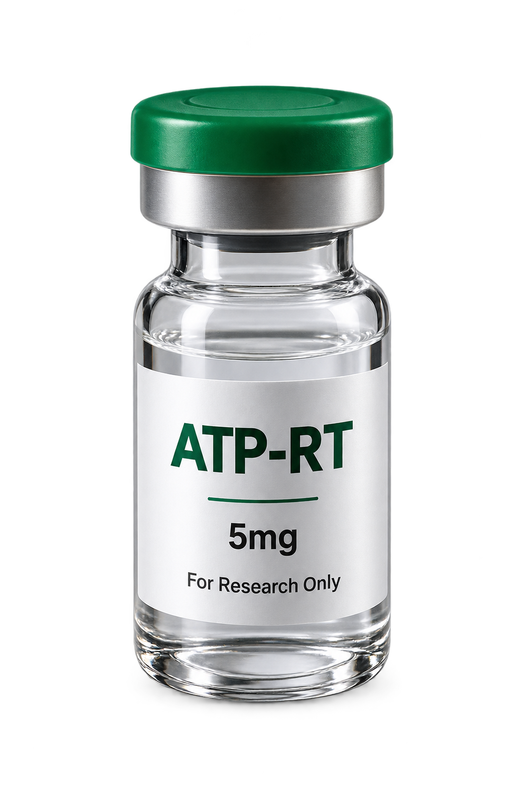 ATP research vial with green cap